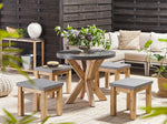 Gartentisch OLBIA 90 cm 90 cm Beton Grau