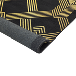 Teppich schwarz / gold 160 x 230 cm geometrisches Muster Kurzflor VEKSE