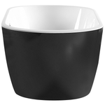 Badewanne freistehend schwarz oval 170 x 80 cm NEVIS