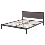 Bett mit Lattenrost Metall CLAMART 160 x 200 cm Grau