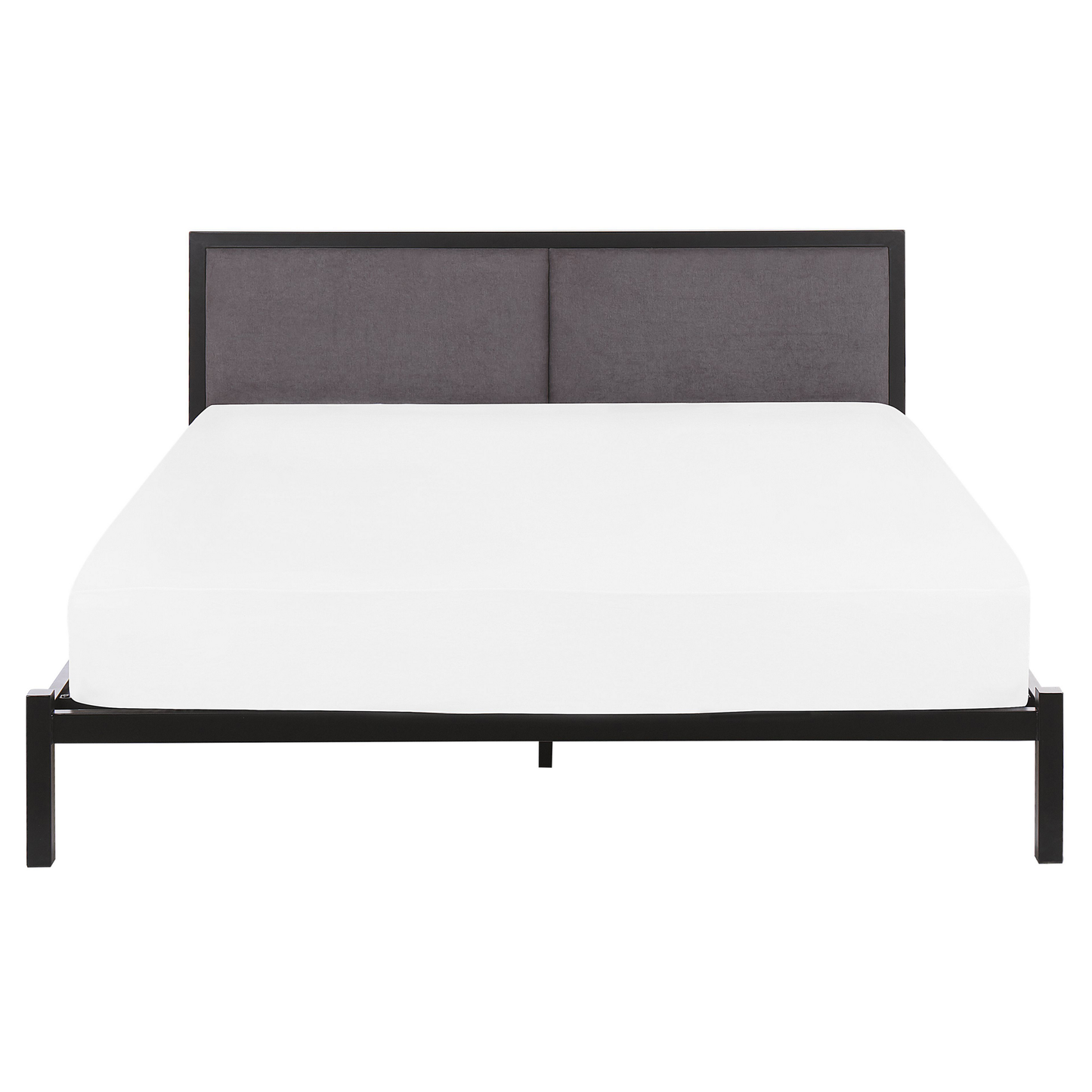 Bett mit Lattenrost Metall CLAMART 160 x 200 cm Grau