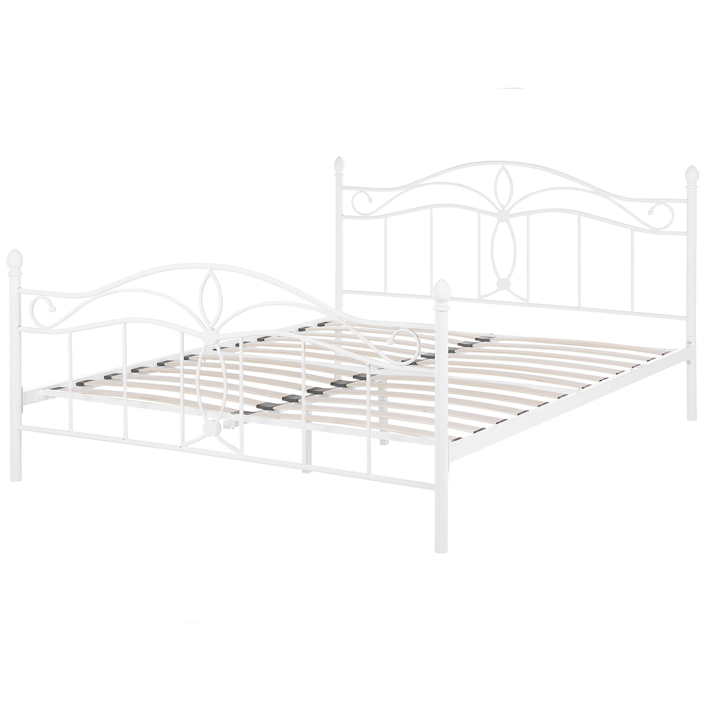 Bett mit Lattenrost Metall ANTLIA 140 x 200 cm Weiss