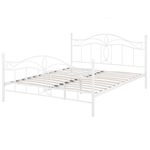 Bett mit Lattenrost Metall ANTLIA 140 x 200 cm Weiss