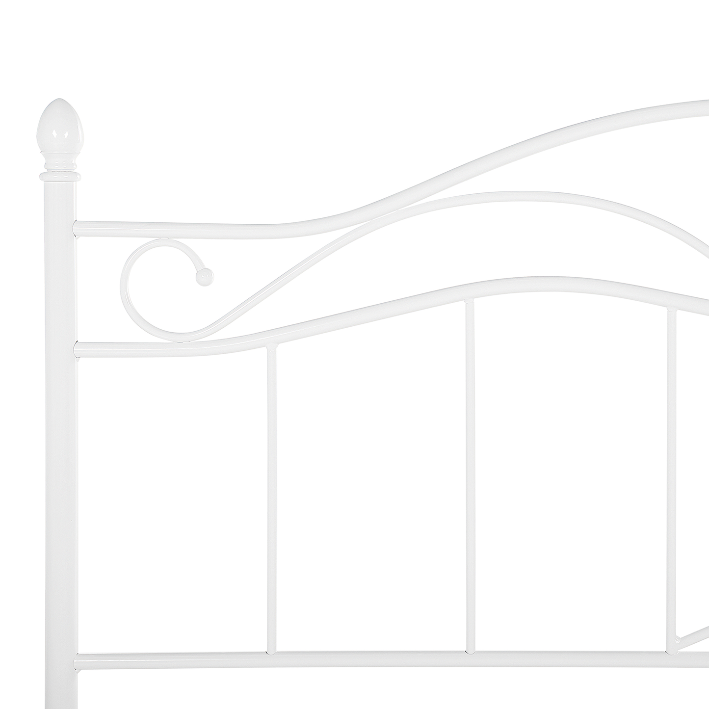 Bett mit Lattenrost Metall ANTLIA 140 x 200 cm Weiss