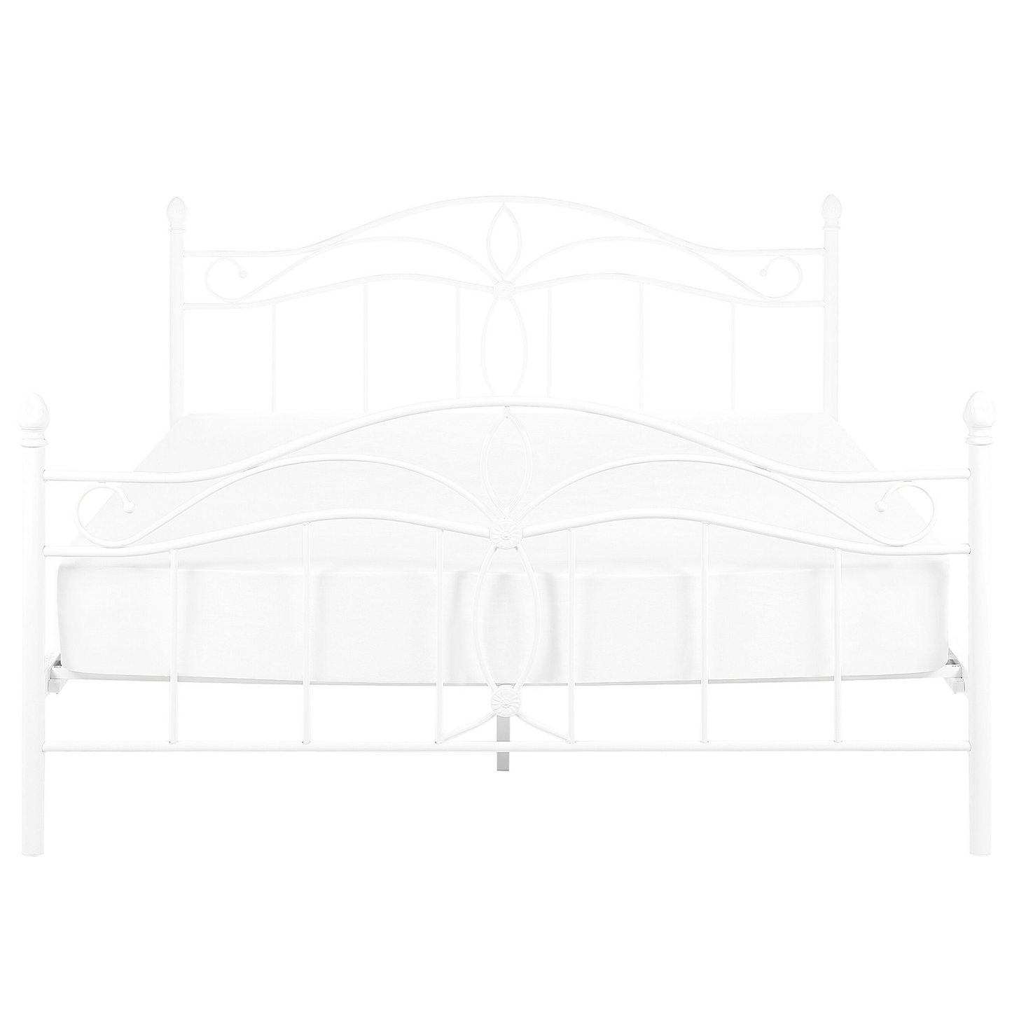 Bett mit Lattenrost Metall ANTLIA 160 x 200 cm Weiss