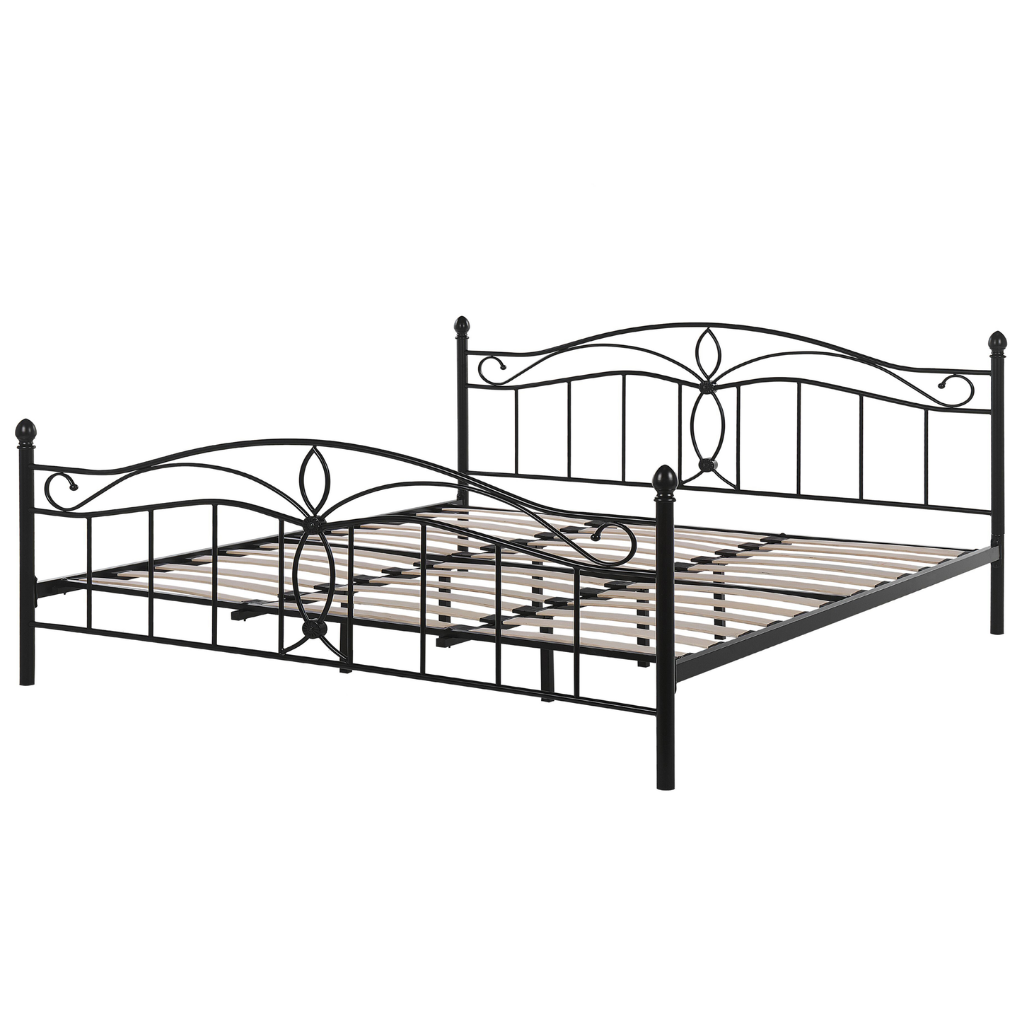 Bett mit Lattenrost Metall ANTLIA 180 x 200 cm Schwarz
