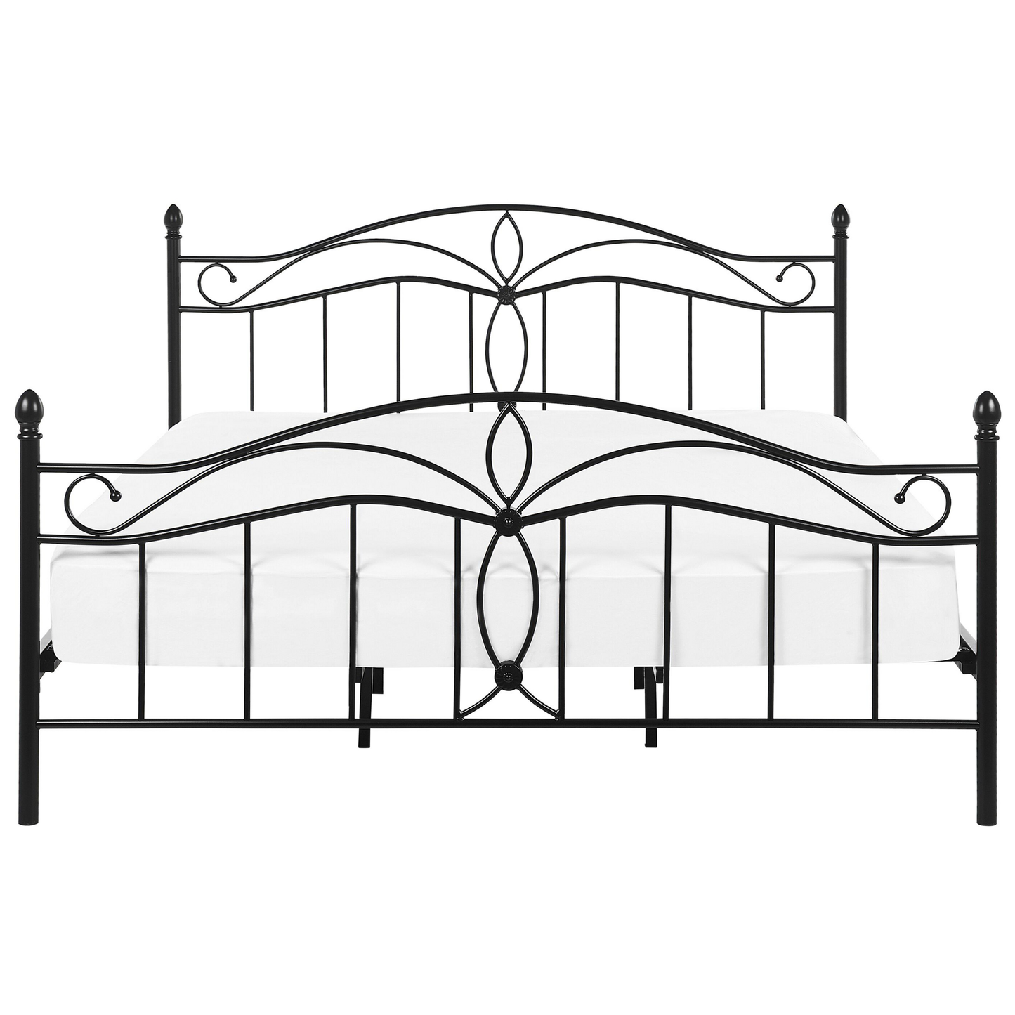 Bett mit Lattenrost Metall ANTLIA 180 x 200 cm Schwarz