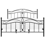 Bett mit Lattenrost Metall ANTLIA 180 x 200 cm Schwarz