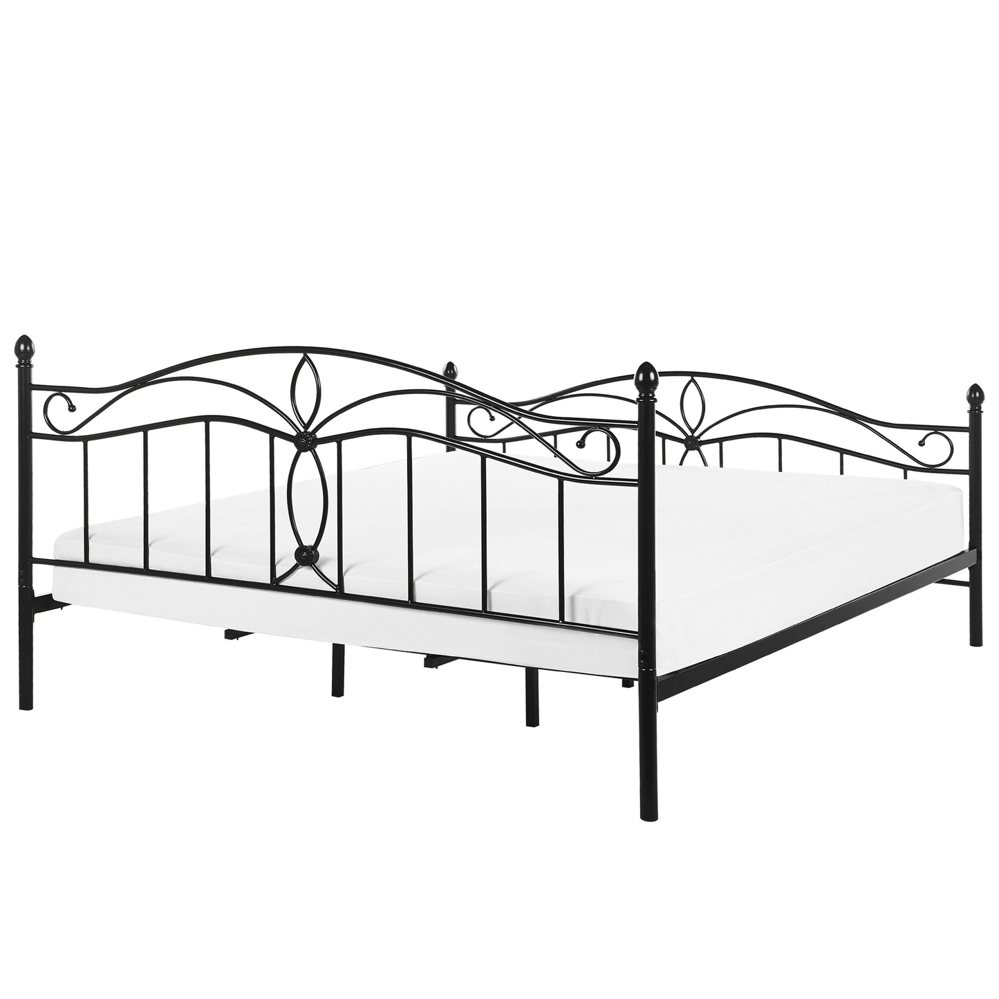 Bett mit Lattenrost Metall ANTLIA 180 x 200 cm Schwarz