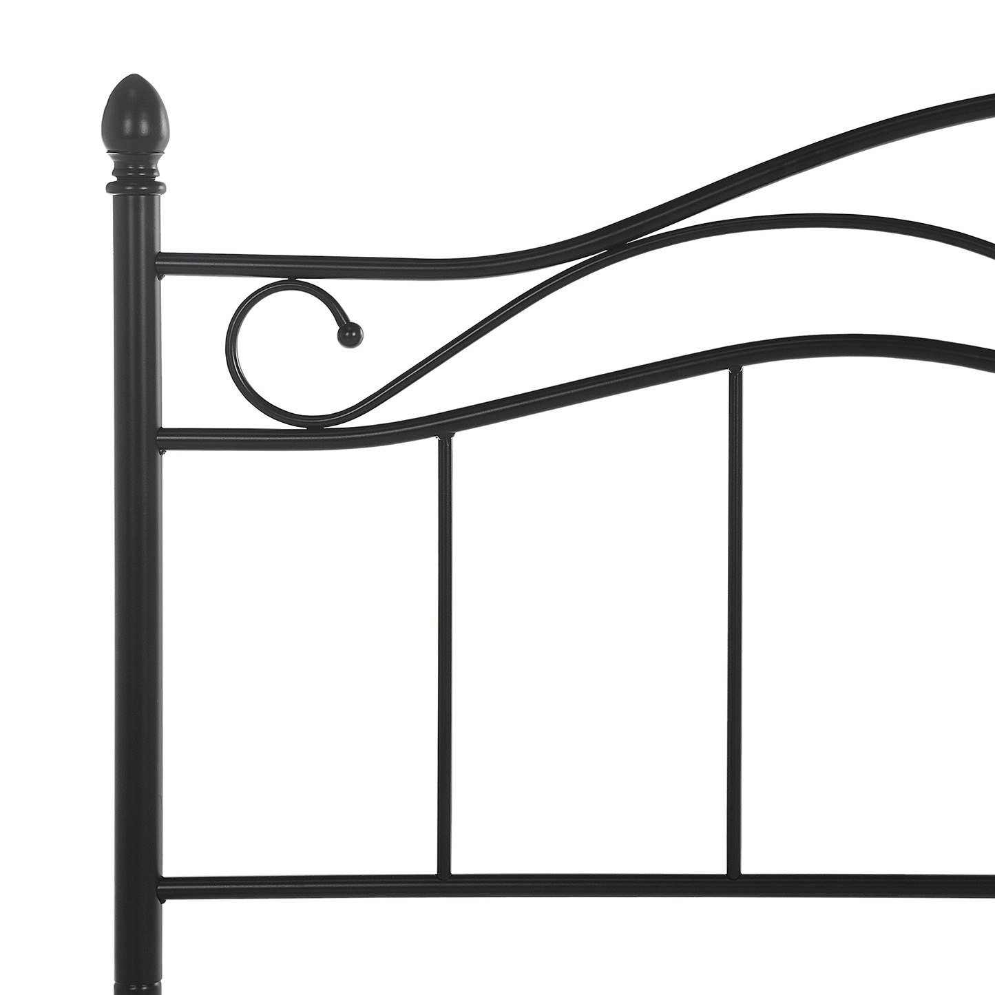Bett mit Lattenrost Metall ANTLIA 180 x 200 cm Schwarz