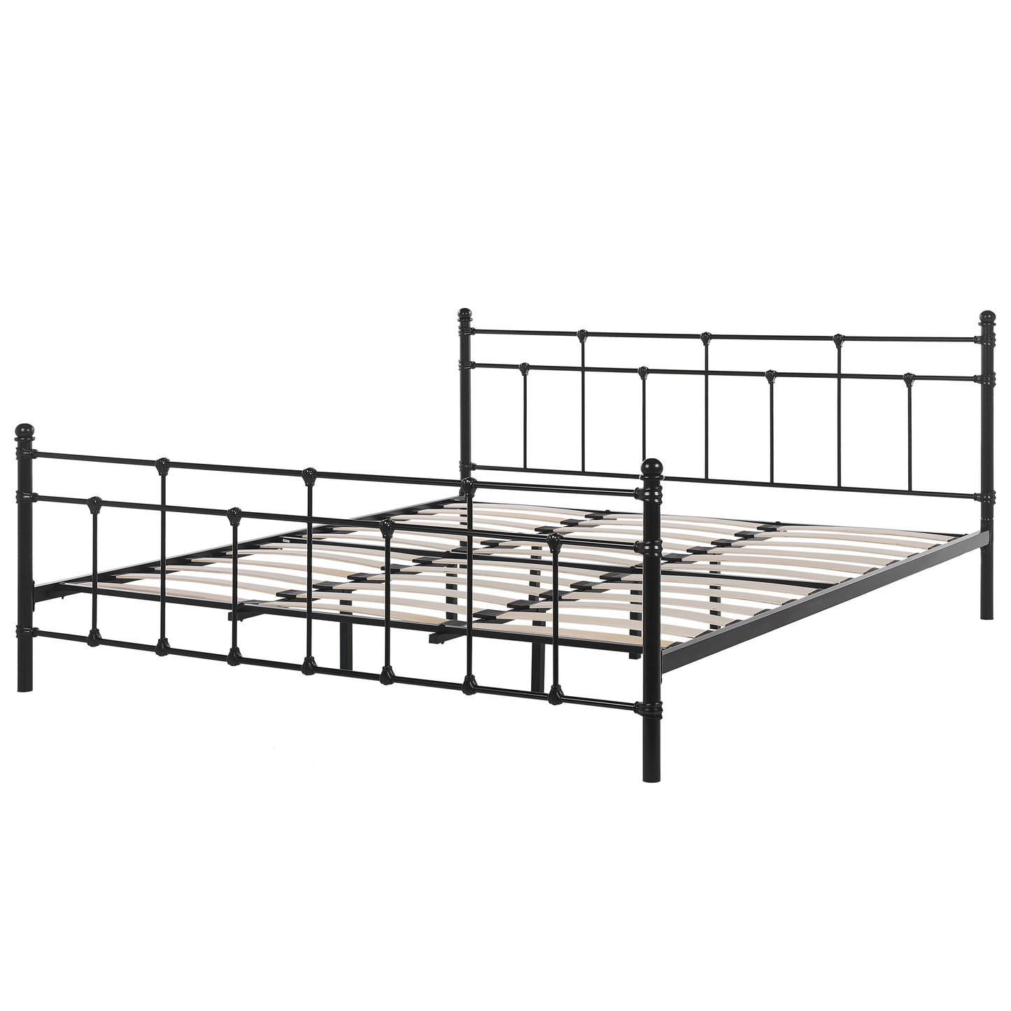 Bett mit Lattenrost Metall LYNX 180 x 200 cm Schwarz