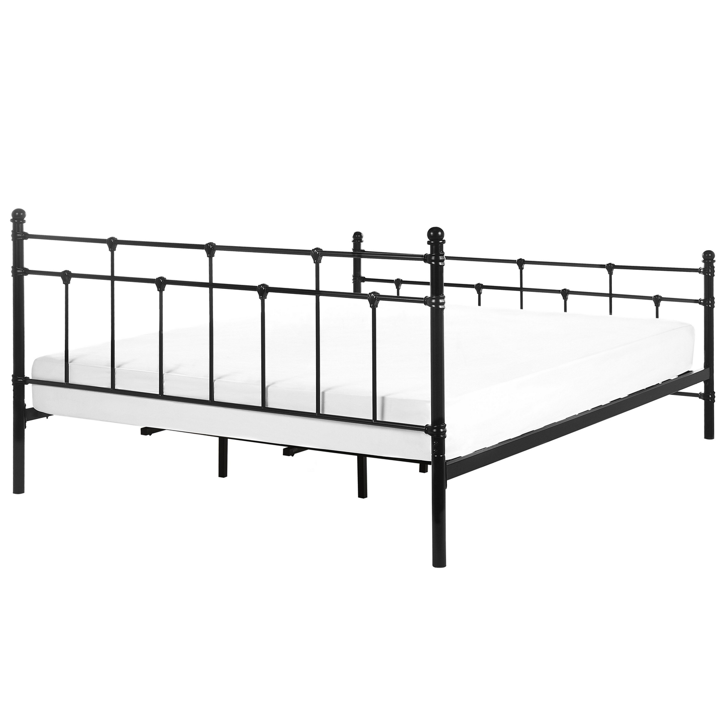 Bett mit Lattenrost Metall LYNX 180 x 200 cm Schwarz