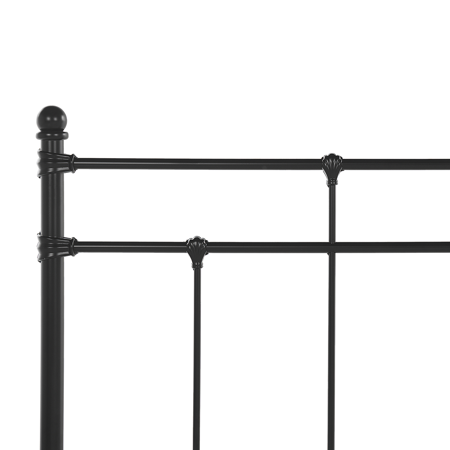 Bett mit Lattenrost Metall LYNX 180 x 200 cm Schwarz