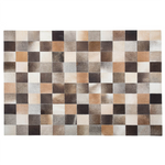 Teppich Kuhfell mehrfarbig 160 x 230 cm Patchwork Kurzflor SOKE