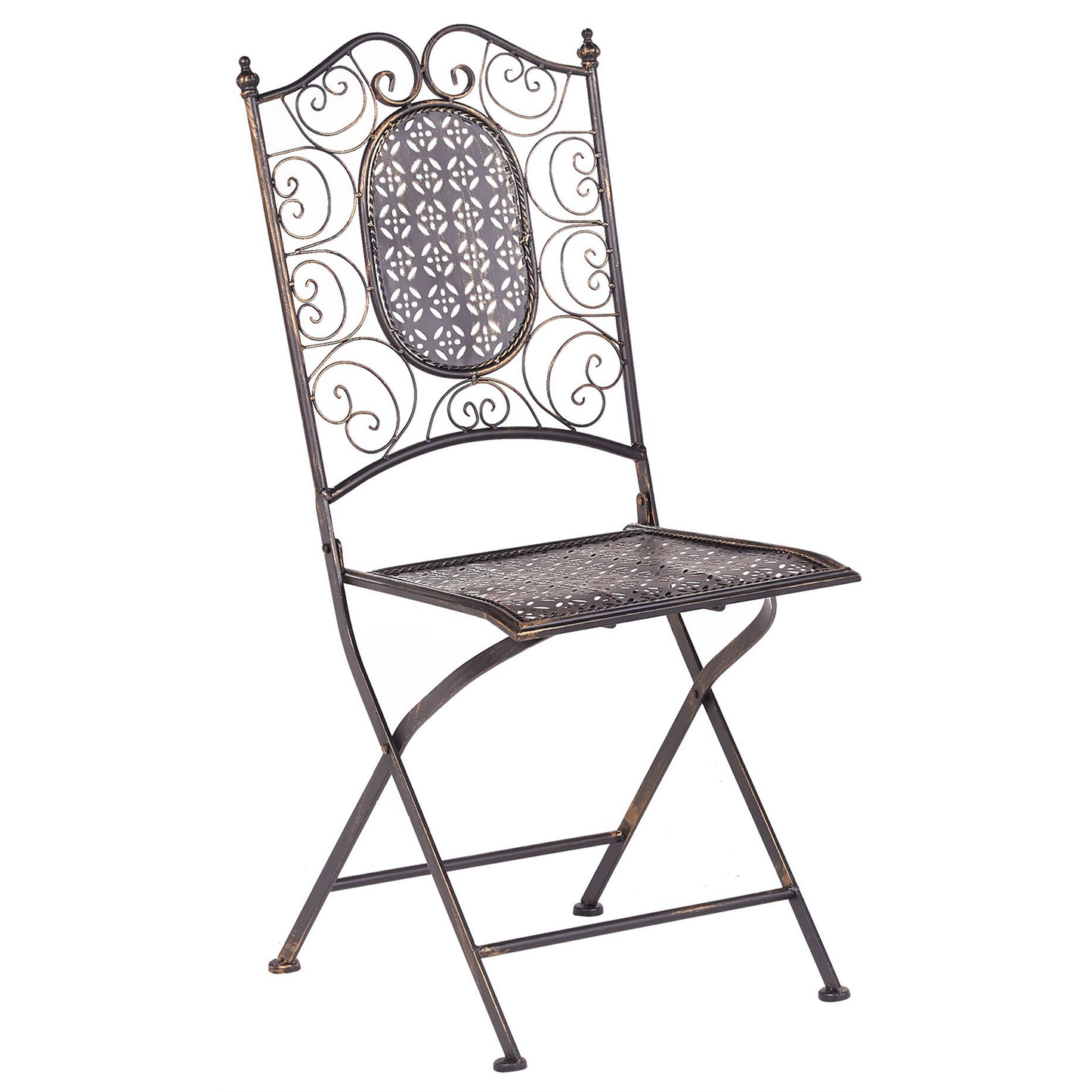 Bistro Set klappbar BORMIO Metall Schwarz