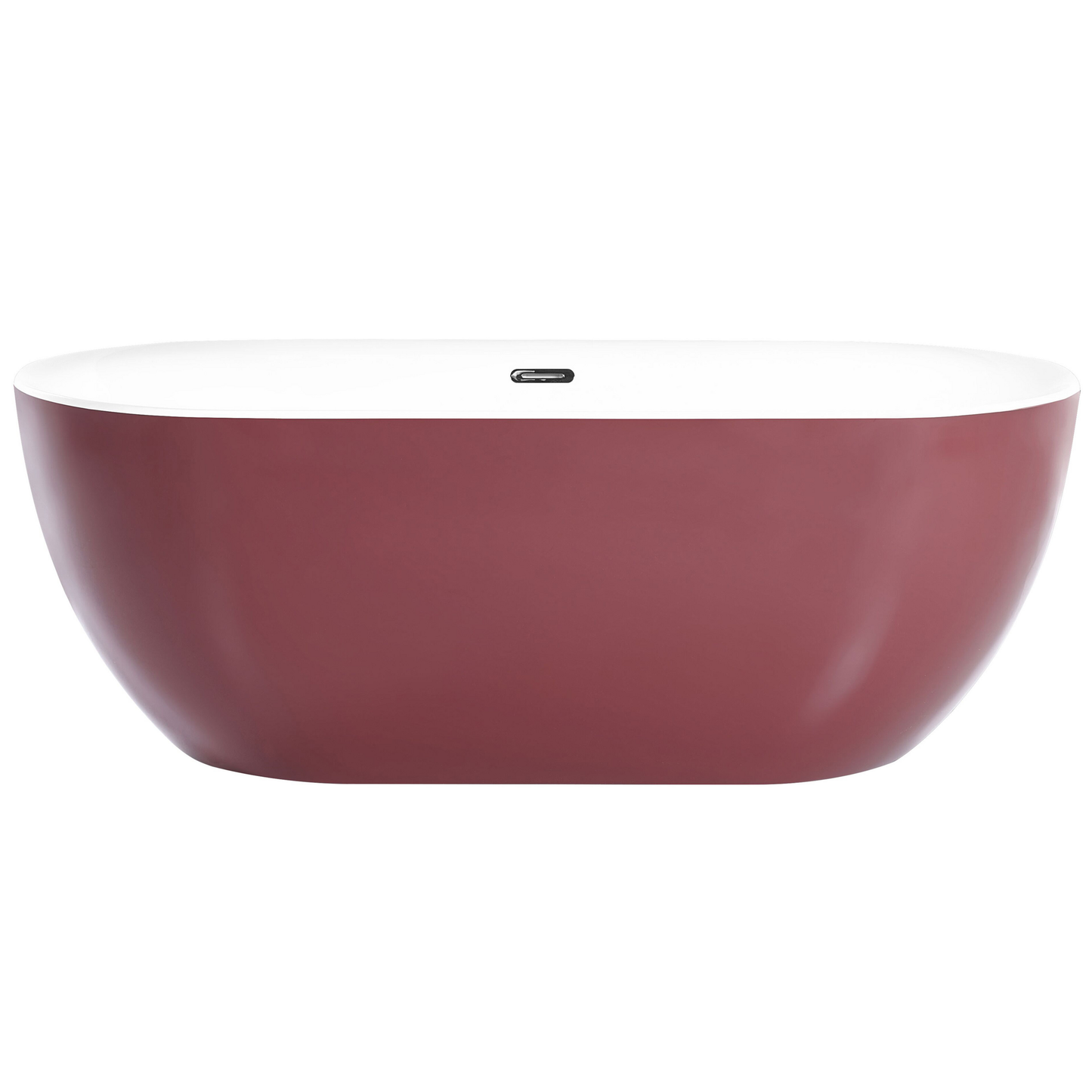 Badewanne freistehend burgunderrot oval 170 x 80 cm CARRERA