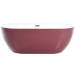 Badewanne freistehend burgunderrot oval 170 x 80 cm CARRERA
