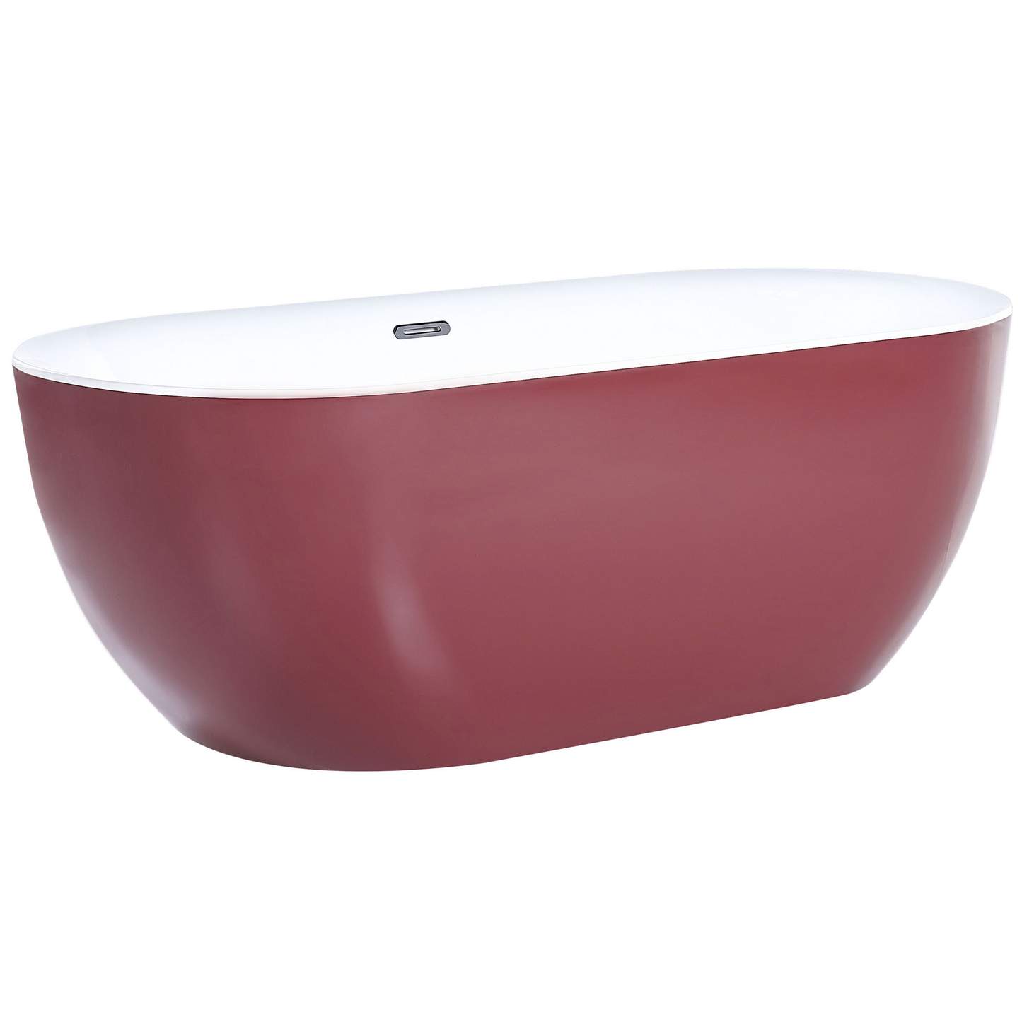 Badewanne freistehend burgunderrot oval 170 x 80 cm CARRERA