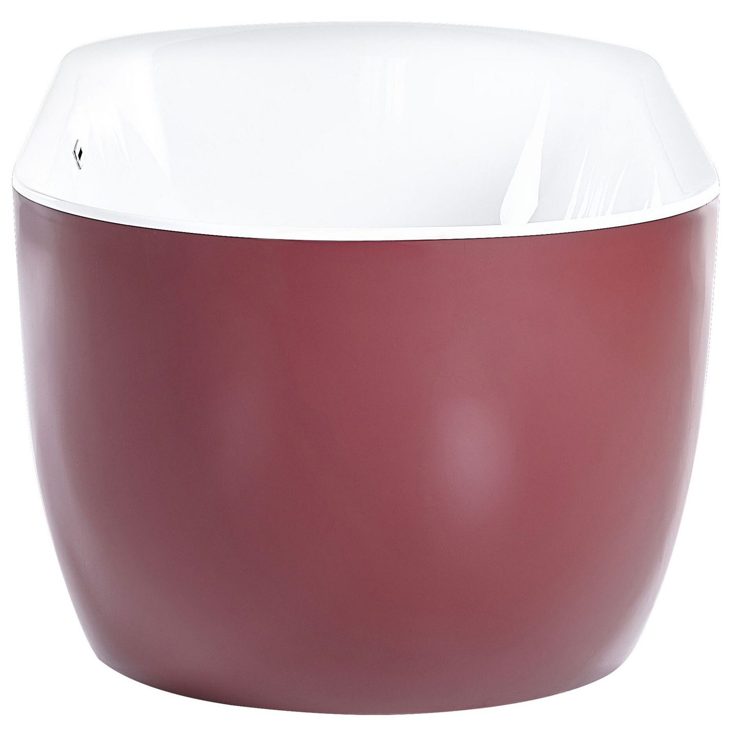 Badewanne freistehend burgunderrot oval 170 x 80 cm CARRERA