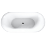 Badewanne freistehend burgunderrot oval 170 x 80 cm CARRERA