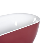Badewanne freistehend burgunderrot oval 170 x 80 cm CARRERA