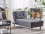 Chaiselongue dunkelgrau verstellbar ALSTEN