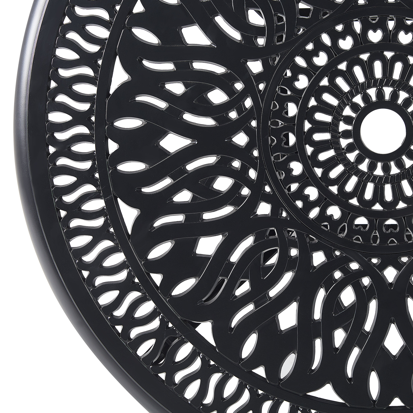 Gartenmöbel Set 4-Sitzer ANCONA inkl. Kissen Metall Schwarz