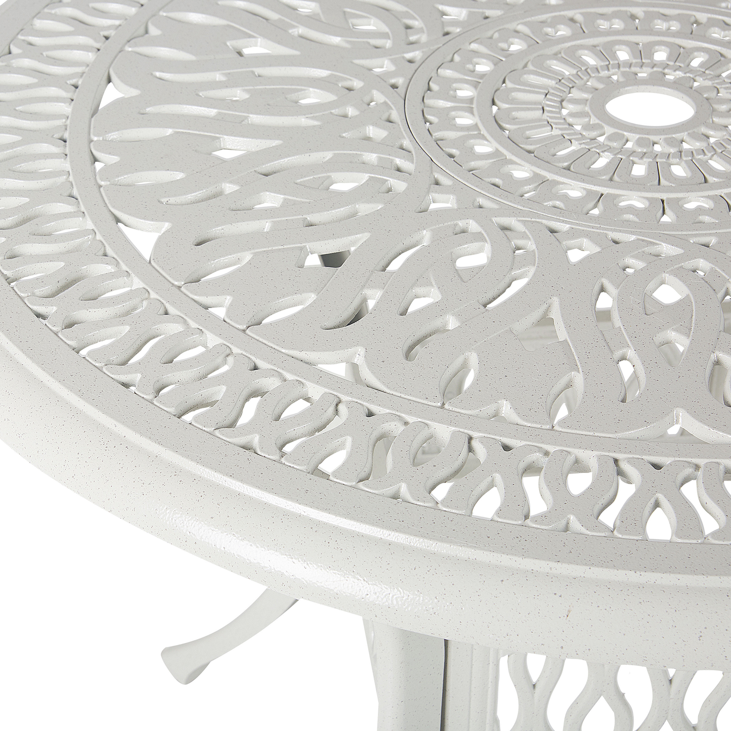 Gartenmöbel Set 4-Sitzer ANCONA inkl. Kissen Metall Weiss