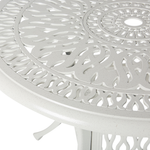 Gartenmöbel Set 4-Sitzer ANCONA inkl. Kissen Metall Weiss