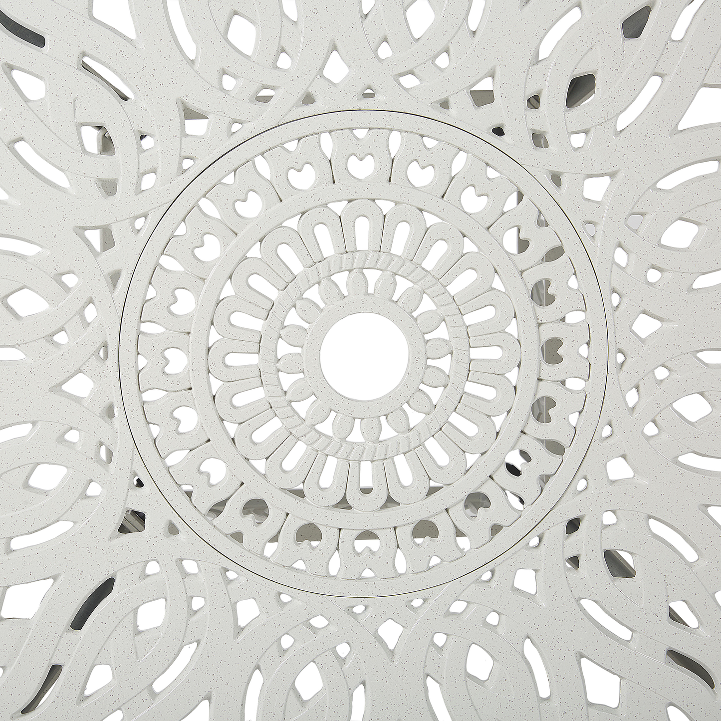 Gartenmöbel Set 4-Sitzer ANCONA inkl. Kissen Metall Weiss