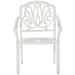 Gartenmöbel Set 4-Sitzer ANCONA inkl. Kissen Metall Weiss