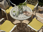 Outdoor Bistrotisch ANCONA 90 cm 90 cm Metall Weiss