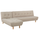 4-Sitzer Ecksofa beige rechtsseitig mit Schlaffunktion ALSTEN