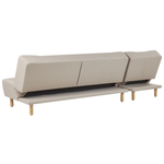 4-Sitzer Ecksofa beige rechtsseitig mit Schlaffunktion ALSTEN