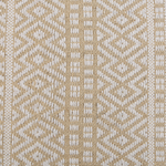 Teppich beige 140 x 200 cm geometrisches Muster Kurzflor zweiseitig DORTYOL