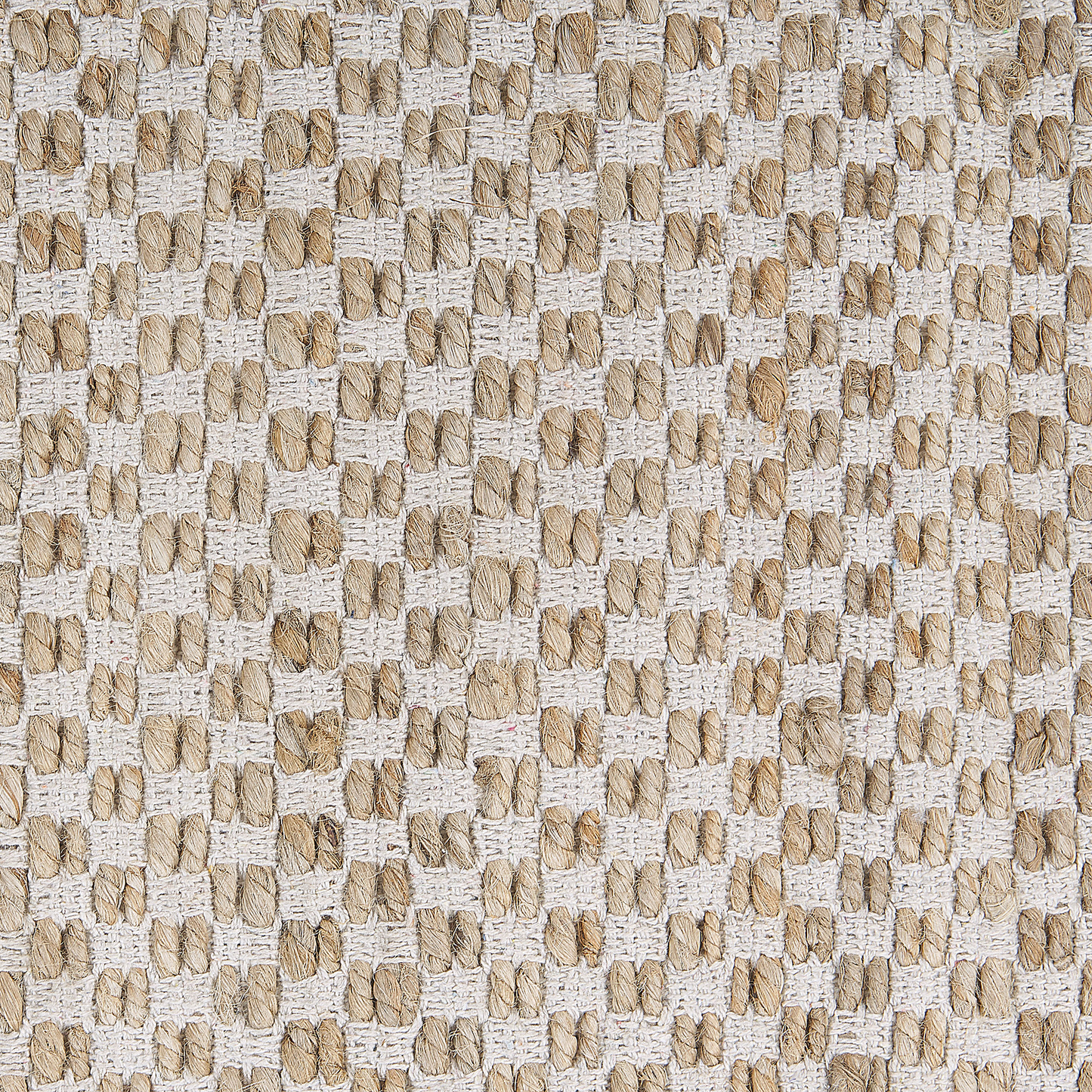 Teppich beige 80 x 150 cm kariertes Muster Kurzflor zweiseitig ZERDALI
