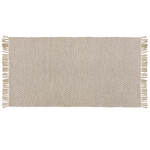 Teppich beige 80 x 150 cm Streifenmuster Kurzflor zweiseitig ALADAG