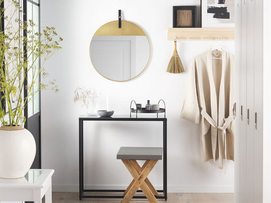 Wandspiegel GURS 60 cm 60 cm Metall Gold