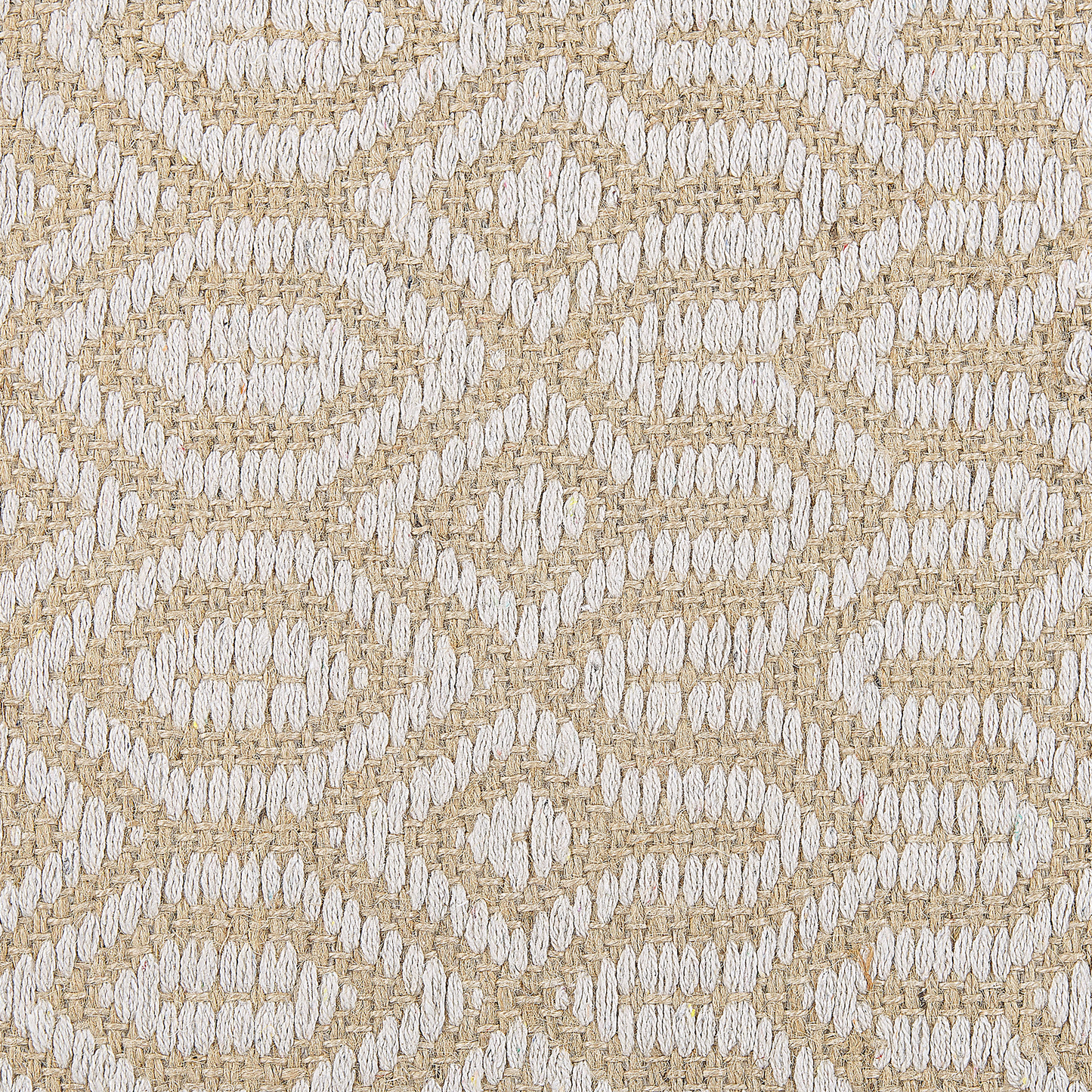 Teppich beige 140 x 200 cm geometrisches Muster Kurzflor zweiseitig POZANTI