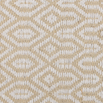 Teppich beige 140 x 200 cm geometrisches Muster Kurzflor zweiseitig POZANTI