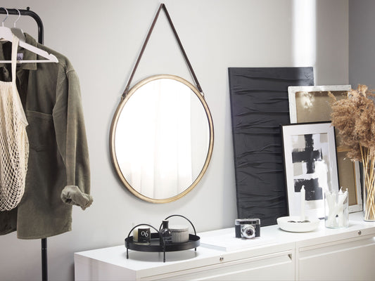 Wandspiegel AUTUN 60 cm 60 cm Metall Gold