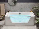 Whirlpool Badewanne weiss rechteckig 170 x 85 cm BARRANCA