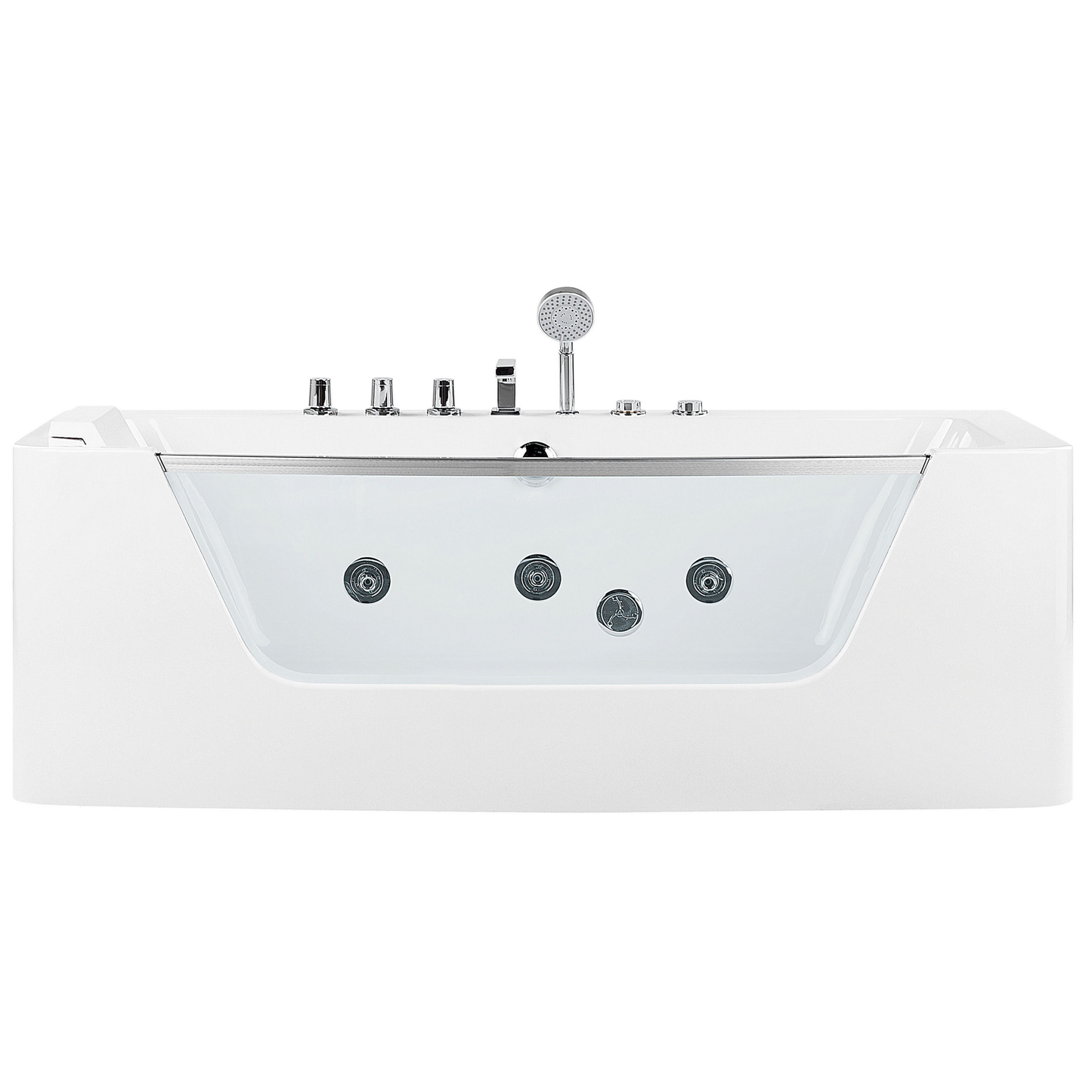 Whirlpool Badewanne weiss rechteckig 170 x 85 cm BARRANCA