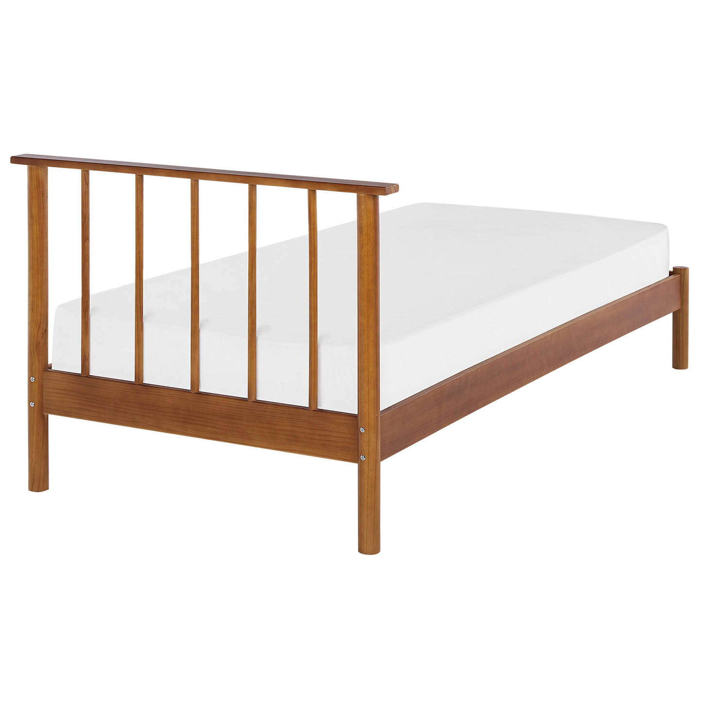 Bett mit Lattenrost Kiefernholz BARRET 90 x 200 cm Braun