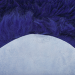 Schaffell-Teppich marineblau 100-110 cm Langhaar ULURU