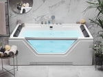Whirlpool Badewanne weiss rechteckig 170 x 120 cm HUARAZ
