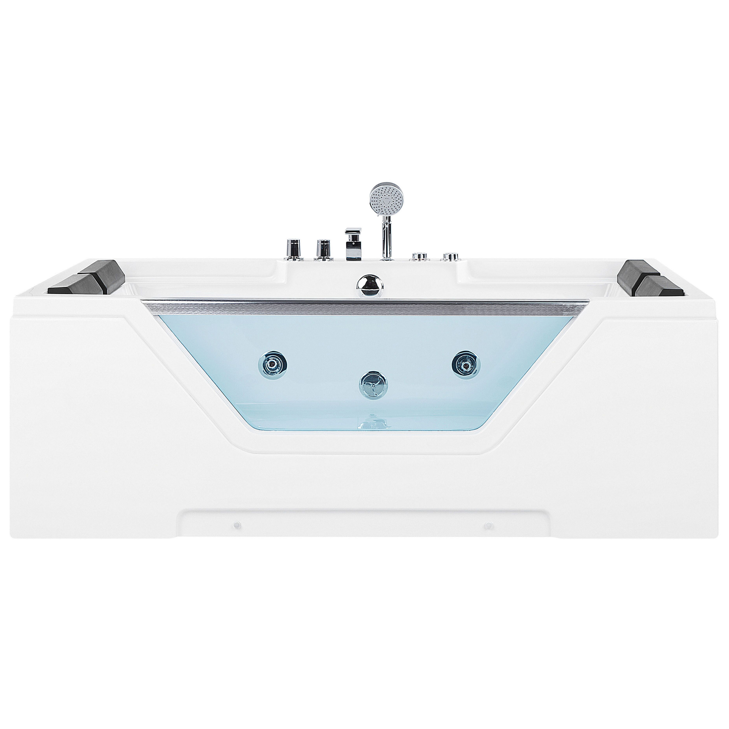 Whirlpool Badewanne weiss rechteckig 170 x 120 cm HUARAZ