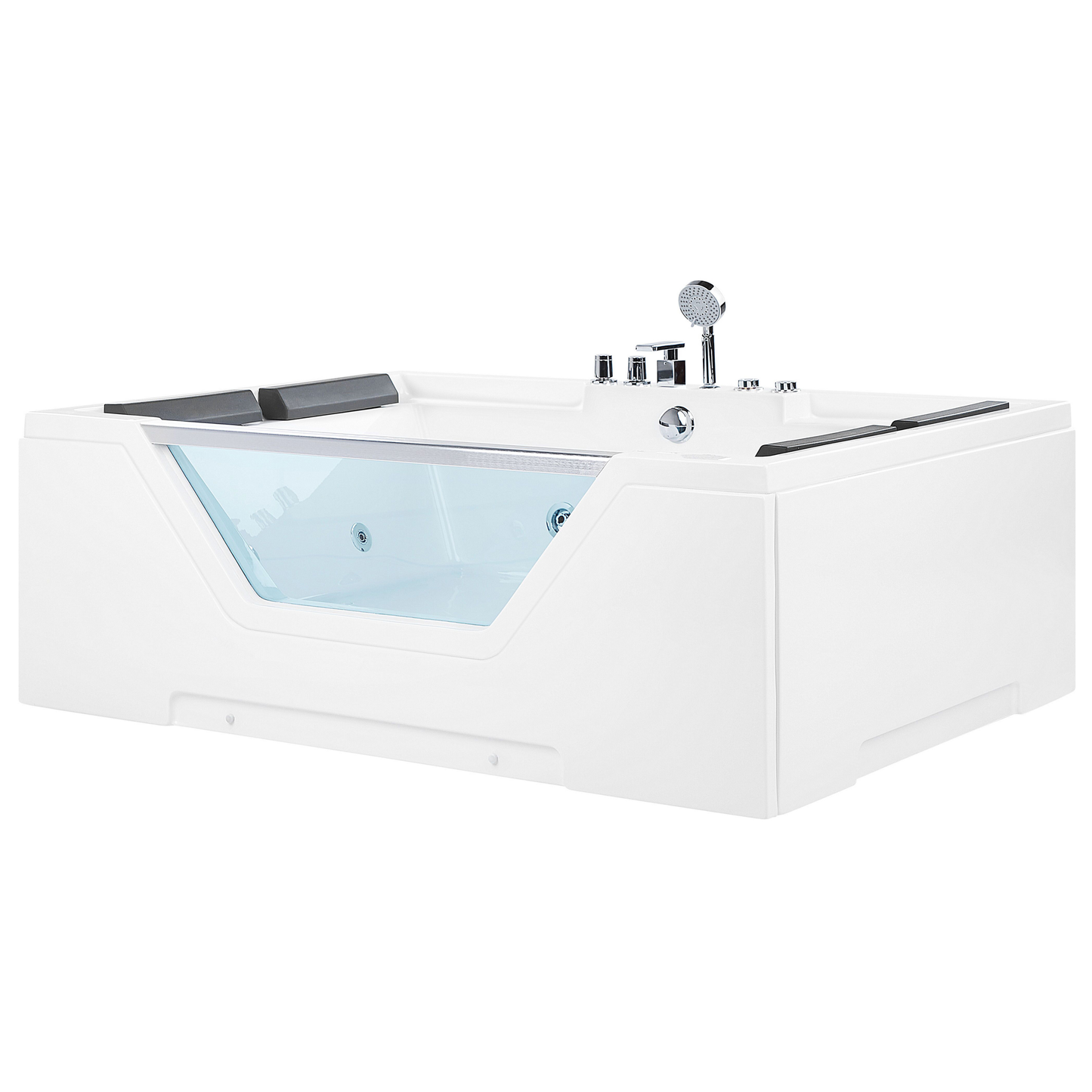 Whirlpool Badewanne weiss rechteckig 170 x 120 cm HUARAZ