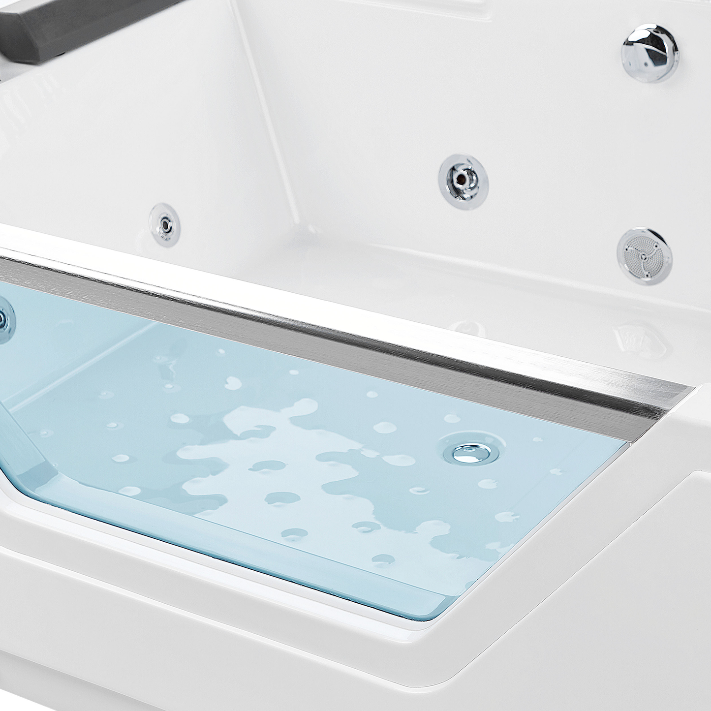 Whirlpool Badewanne weiss rechteckig 170 x 120 cm HUARAZ