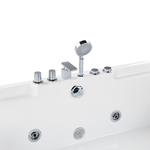 Whirlpool Badewanne weiss rechteckig 170 x 120 cm HUARAZ